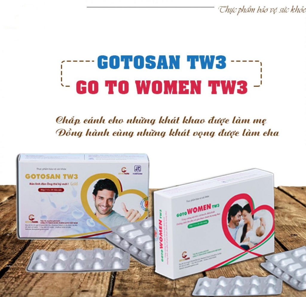 Gotosan và gotowomen giúp tăng khả năng thụt thai cho các cặp vợ chồng