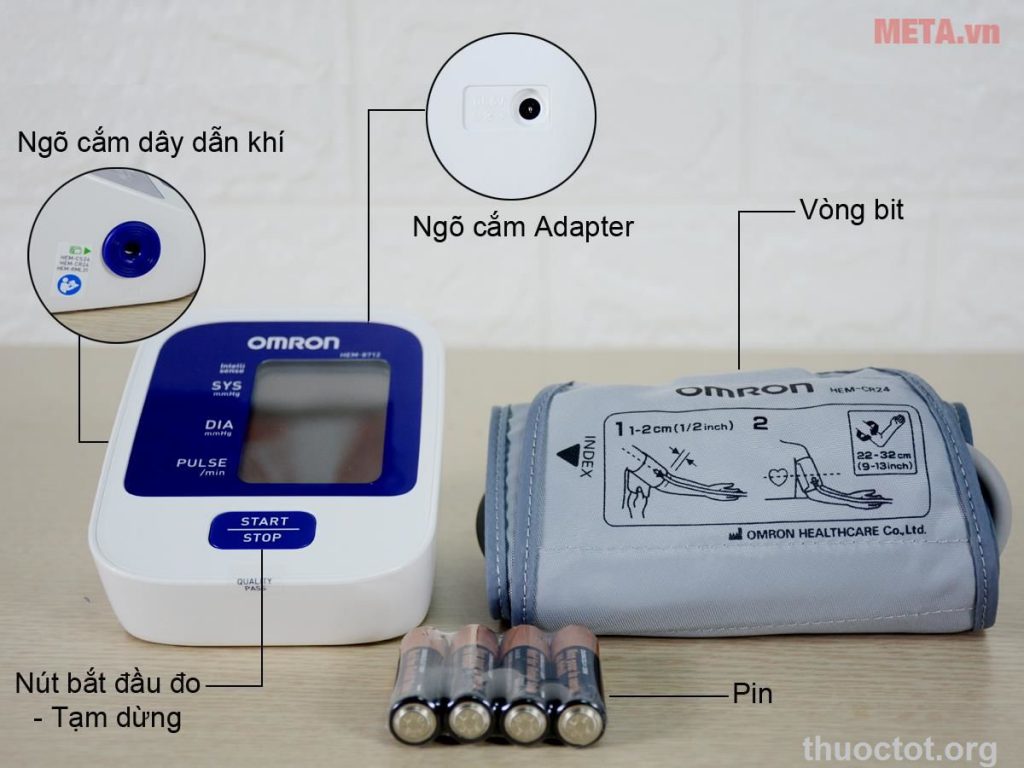 Cách sử dụng máy đo huyết áp tự động omron