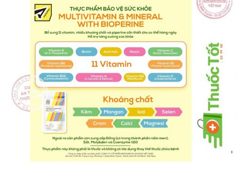 MULTIVITAMIN & vitamin tổng hợp MINERAL WITH BIOPERINE