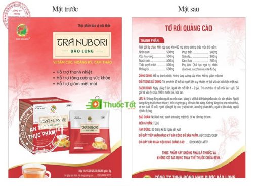 Trà Nubori Bảo Long vị Sâm cúc, Hoàng kỳ, Cam thảo