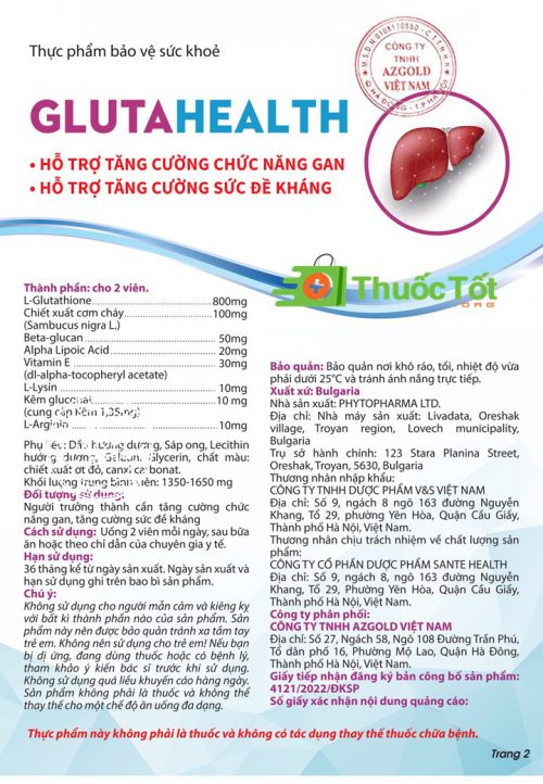 GlutaHealth bổ gan