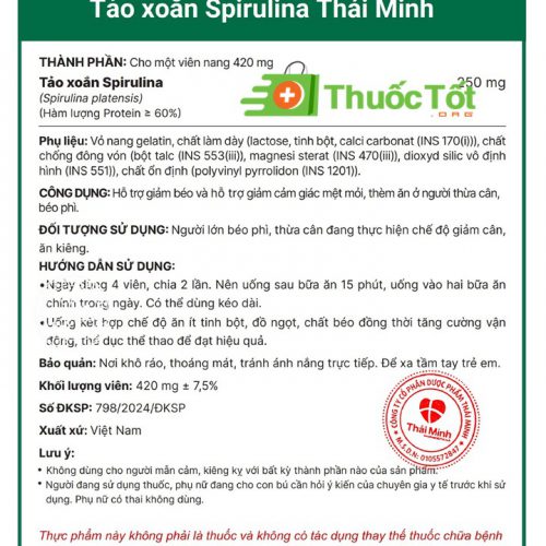Tảo xoắn Spirulina Thái Minh