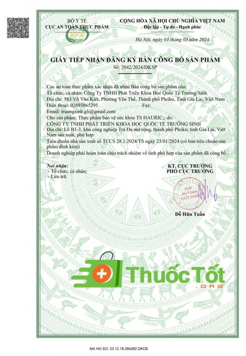 Thực phẩm bảo vệ sức khỏe TS HAURIC